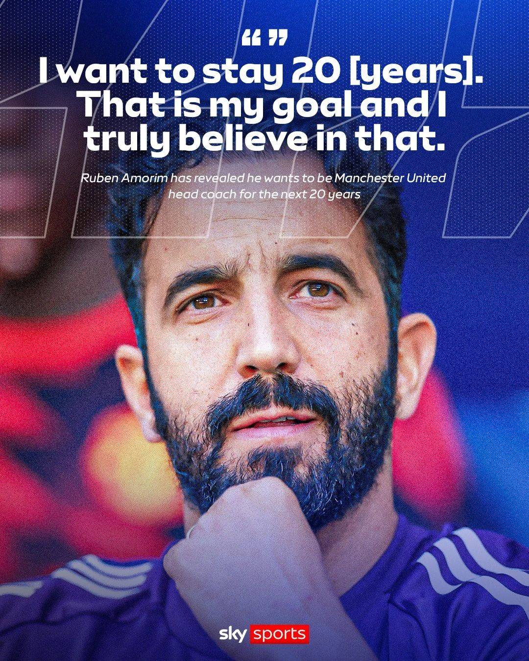 阿莫林解释坚持踢343理由！欲带曼联20年，球队已进步不再想辞职